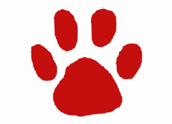 Red Paw Print Clip Art At Clker Vector Clip Art Online - Red ...