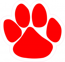 Red paw print clip art clipart images gallery for free ...