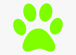 Green Paw Print Clip Art At Clker - Paw Patrol Yellow Paw ...
