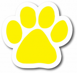 Amazon.com: Magnet Me Up Blank Yellow Pawprint Car Magnet ...