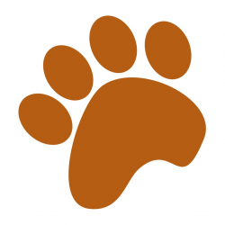 Brown Paw Print - Clip Art Library