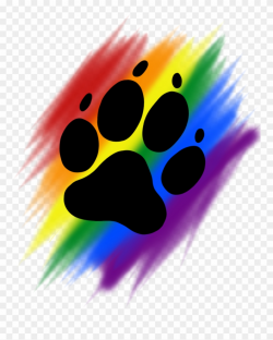 Rainbow Brush Paw Print , Png Download Clipart (#2722034 ...