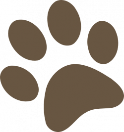 Dog paw prints brown paw print clip art at vector clip art ...