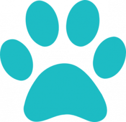 Lion king : teal paw print For color theme = Purple + ...