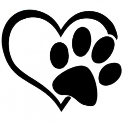 Paw print heart clipart marcia richards - ClipartPost