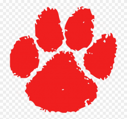 Red Tiger Paw Print Clip Art - Mogadore High School Logo, HD ...