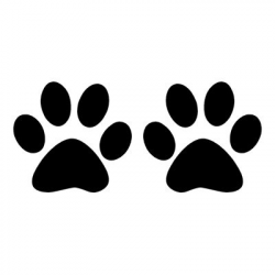 Dog paw prints silhouette illustration animal background ...