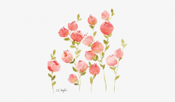 Peach Flower Clipart Peach Floral - Coral Watercolor Flowers ...