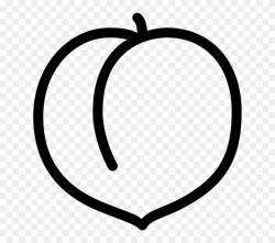 Peach Outline Clip Art - Peach Black - Png Download (#560118 ...
