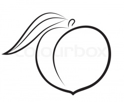 Outline of peaches clipart clipground – Gclipart.com