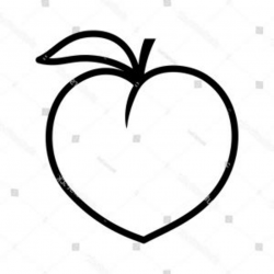 Peach Clipart silhouette 15 - 300 X 300 Free Clip Art stock ...