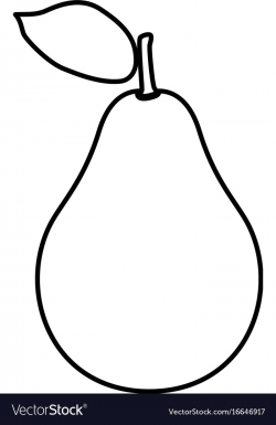 Pear black color icon