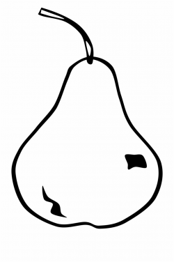 Pear Vector Line Drawing - Pear Black And White Clipart ...