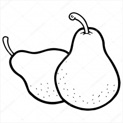 Pear black and white clipart 4 » Clipart Station