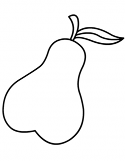 Pear coloring page | Free Printable Coloring Pages