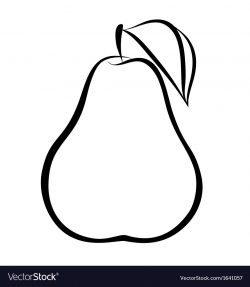 Pear clipart line drawing, Pear line drawing Transparent ...