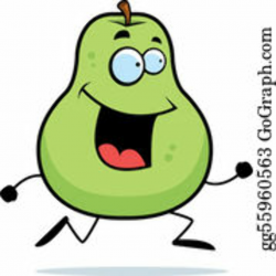 Happy Pear Clip Art - Royalty Free - GoGraph
