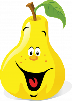 Anthropomorphic Happy Pear by GDJ | Funny fruit, Fruit ...