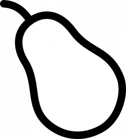 Pear Outline Clip Art at Clker.com - vector clip art online ...
