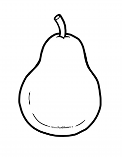 Pear outline clipart images gallery for free download ...