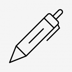 Pen Line Black Icon, Pen, Pencil, Edit PNG and Vector with ...