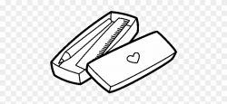 pencil case Little with pencil and ruler coloring page case ...