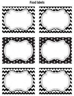 FREE Black & White Printable Labels | Printables, Printable ...