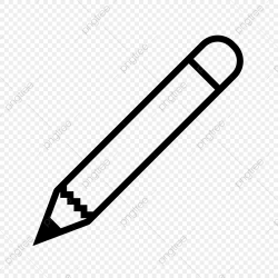 Pencil Line Black Icon, Pencil, Pen, Needle PNG and Vector ...