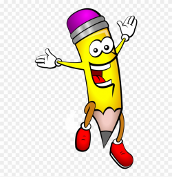 Cartoon School Clipart - Happy Pencil Png Transparent Png (#64358 ...