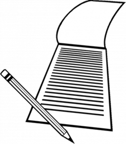 Paper and pencil clipart black and white - Clip Art Library