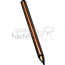 Simple cartoon pencil clipart. Royalty-free clipart # 382638
