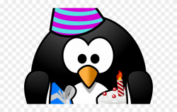 Birthday Hat Clipart Pdf - Cartoon Penguin - Png Download ...