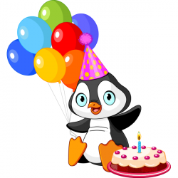 Birthday Party Penguin | Animal Icons | Cute penguin cartoon ...