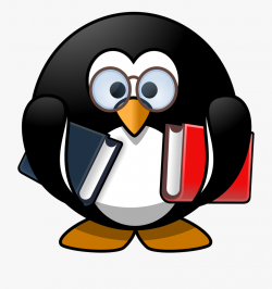 Penguin Clipart For School Penguin - Penguin With Books ...