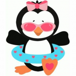Penguin girl too cool summer | Penguin drawing, Penguins ...