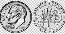 United States Dollar Roosevelt dime Penny, 5 dime coin PNG ...