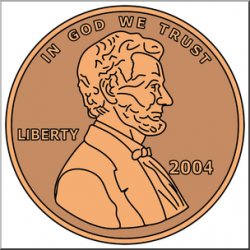 Clip Art: Penny Front Color I abcteach.com | abcteach