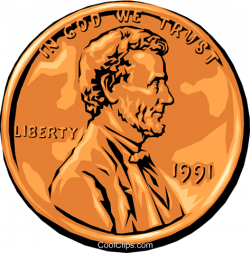 Lincoln penny Royalty Free Vector Clip Art illustration ...