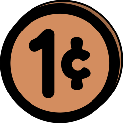 One penny | Public domain vectors