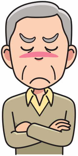 Clipart - Senior man - angry