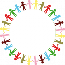 Circle Holding Hands Stick People Multi Coloured Clip Art at Clker ...