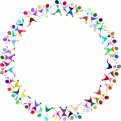 Clipart - Dancing People Circle. Prismatic