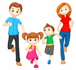 Family clipart 4 people 1 daughter 1 son - Clip Art Library