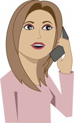 Woman On Phone Clipart