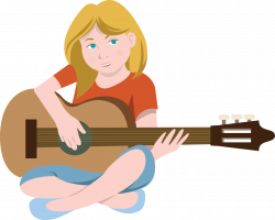Female Guitar Clipart