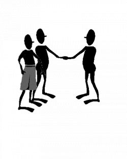 Greeting other people clipart black and white collection