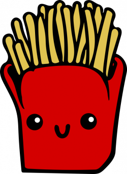 Clipart - Kawaii Fries - Colour