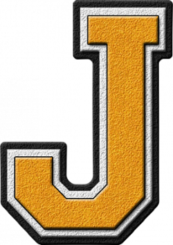 Presentation Alphabets: Gold Varsity Letter J | The Letter J ...