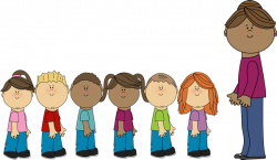 Students Lining Up Clipart