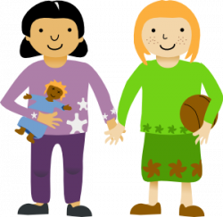 Two Little Girls Clip Art at Clker.com - vector clip art online ...